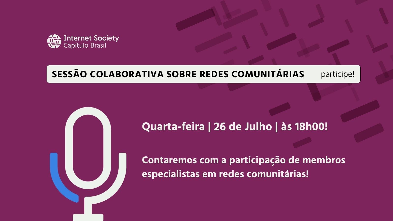 Seminário | Sessão colaborativa sobre redes comunitárias